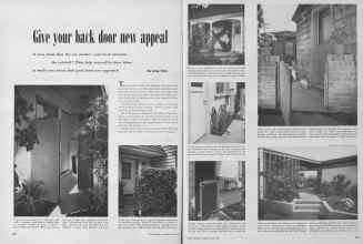 Better Homes & Gardens April 1952 Magazine Article: Give your back door new appeal