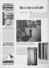 Better Homes & Gardens May 1952 Magazine Article: How to store a card table