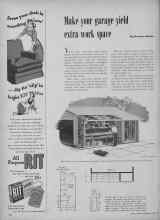 Better Homes & Gardens May 1952 Magazine Article: Make your garage yield extra work spare