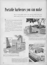 Better Homes & Gardens May 1952 Magazine Article: Portable barbecues you can make