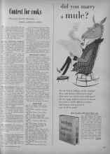 Better Homes & Gardens May 1952 Magazine Article: Contest for cooks