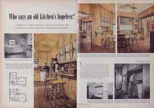 Better Homes & Gardens May 1952 Magazine Article: Who says an old kitchen's hopeless?