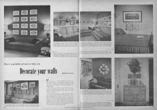 Better Homes & Gardens May 1952 Magazine Article: Decorate your walls