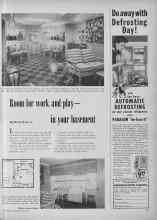 Better Homes & Gardens June 1952 Magazine Article: Room for work and play in your basement
