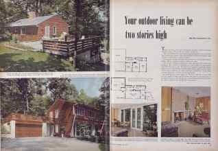 Better Homes & Gardens June 1952 Magazine Article: Your outdoor living can be two stories high