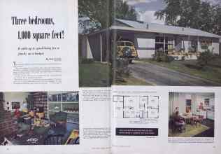 Better Homes & Gardens June 1952 Magazine Article: Three bedrooms, 1,000 square feet!