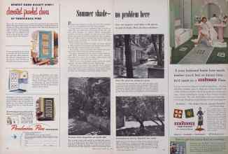 Better Homes & Gardens July 1952 Magazine Article: Summer shade no problem here