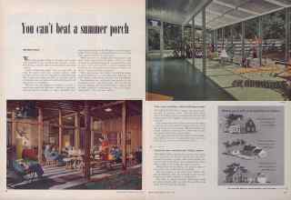Better Homes & Gardens July 1952 Magazine Article: Yon can't beat a summer porch