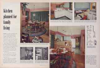 Better Homes & Gardens July 1952 Magazine Article: Kitchen planned for family living