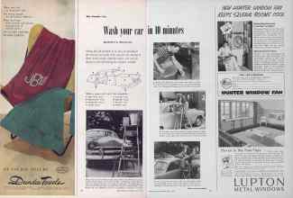 Better Homes & Gardens July 1952 Magazine Article: Wash your car in 10 minutes