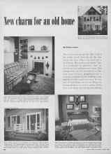 Better Homes & Gardens August 1952 Magazine Article: New charm for an old home