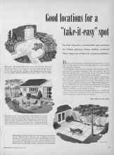 Better Homes & Gardens August 1952 Magazine Article: Good locations for a 