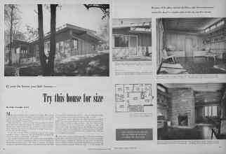 Better Homes & Gardens August 1952 Magazine Article: If your lot leaves you little leeway--Try this house for size
