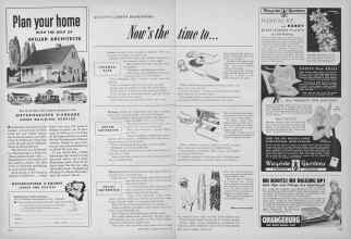 Better Homes & Gardens August 1952 Magazine Article: AUGUST GARDEN REMINDERS: Now's the time to...
