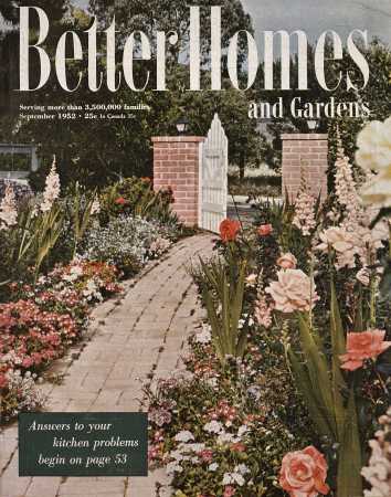 Better Homes & Gardens September 1952 Magazine Cover