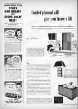 Better Homes & Gardens September 1952 Magazine Article: Combed plywood will give your house a lift
