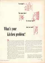 Better Homes & Gardens September 1952 Magazine Article: What's your kitchen problem?