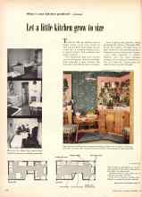 Better Homes & Gardens September 1952 Magazine Article: Let a little kitchen grow to size