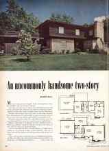 Better Homes & Gardens September 1952 Magazine Article: An uncommonly handsome two-story