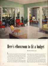 Better Homes & Gardens September 1952 Magazine Article: Here's elbowroom to fit a budget