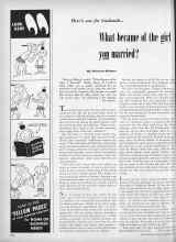 Better Homes & Gardens September 1952 Magazine Article: Here's one for husbands--What became of the girl you married?