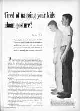 Better Homes & Gardens September 1952 Magazine Article: Tired of nagging your kids about posture?