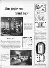 Better Homes & Gardens September 1952 Magazine Article: A four-purpose room in small space