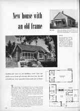 Better Homes & Gardens September 1952 Magazine Article: New house with an old frame
