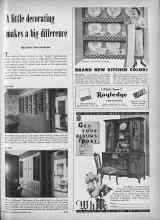 Better Homes & Gardens September 1952 Magazine Article: A little decorating makes a big difference