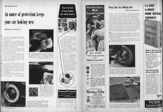 Better Homes & Gardens September 1952 Magazine Article: An ounce of protection keeps your car looking new