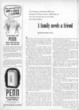 Better Homes & Gardens October 1952 Magazine Article: A family needs a friend