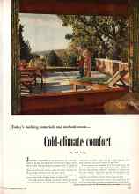 Better Homes & Gardens October 1952 Magazine Article: Today's building materials and methods mean-- Cold-climate comfort