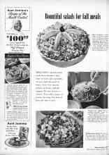 Better Homes & Gardens October 1952 Magazine Article: Bountiful salads for fall meals