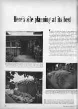 Better Homes & Gardens October 1952 Magazine Article: Here's site planning at its best