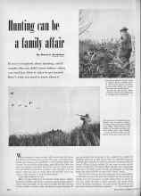 Better Homes & Gardens October 1952 Magazine Article: Hunting can be a family affair