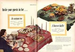 Better Homes & Gardens October 1952 Magazine Article: Invite your guests in for...