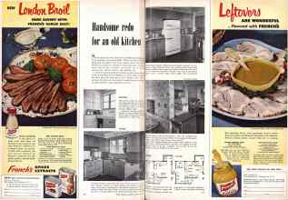 Better Homes & Gardens October 1952 Magazine Article: Handsome redo for an old kitchen