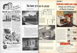 Better Homes & Gardens October 1952 Magazine Article: This house grew into its garage