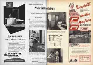 Better Homes & Gardens October 1952 Magazine Article: Utility room planned for Production-line efficiency