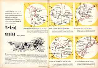 Better Homes & Gardens October 1952 Magazine Article: Weekend vacation