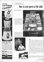 Better Homes & Gardens November 1952 Magazine Article: How to seat guests at the table