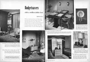 Better Homes & Gardens November 1952 Magazine Article: Budgetsavers with a million-dollar look