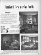 Better Homes & Gardens December 1952 Magazine Article: Furnished for an active family