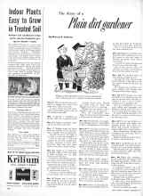 Better Homes & Gardens December 1952 Magazine Article: The diary of a Plain dirt gardener