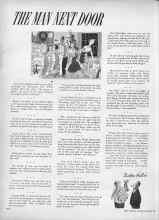Better Homes & Gardens December 1952 Magazine Article: THE MAN NEXT DOOR