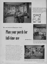 Better Homes & Gardens January 1953 Magazine Article: Plan your porch for full-time use