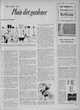 Better Homes & Gardens January 1953 Magazine Article: The diary of a Plain dirt gardener.