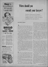 Better Homes & Gardens February 1953 Magazine Article: When should you consult your lawyer?