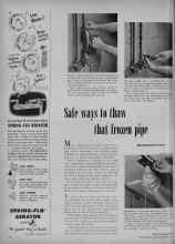 Better Homes & Gardens February 1953 Magazine Article: Safe ways to thaw that frozen pipe