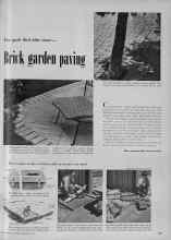 Better Homes & Gardens February 1953 Magazine Article: For spots that take wear--Brick garden paving
